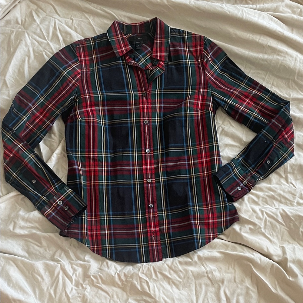 J Crew Plaid Button Down
